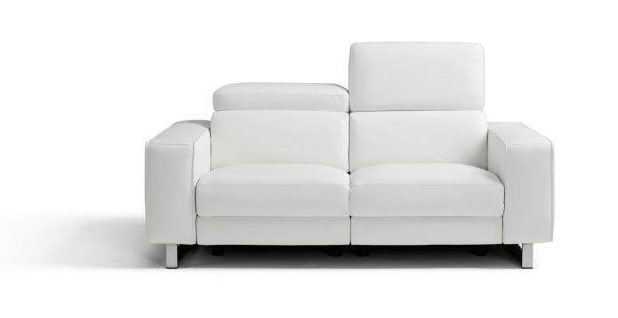 white recliner loveseat